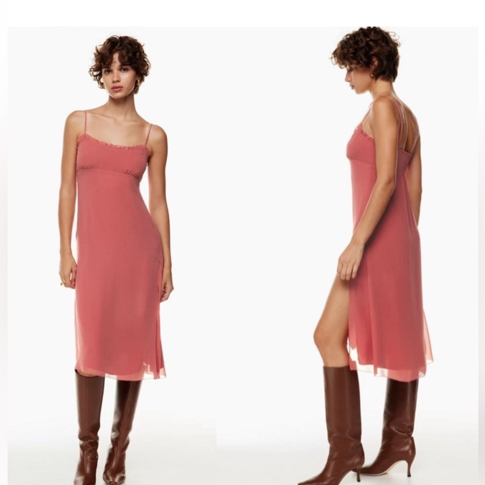 Aritzia Wilfred Sister Dress in Warm Siena Red size 4